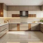 U shape modular kitchen with premium cabinetry and maximum workspace