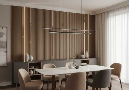 Modern living room interior design in Perinthalmanna with custom sofa and TV unit