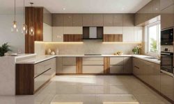 U shape modular kitchen with premium cabinetry and maximum workspace