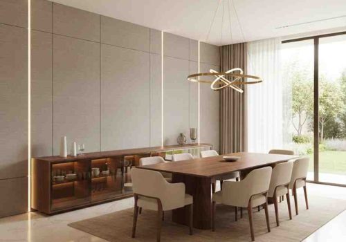 Elegant living room interior design in Perinthalmanna with modern furniture