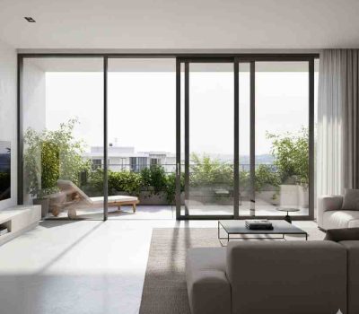 uPVC sliding doors by Home Fix Interiors LLP with smooth horizontal tracks for large openings